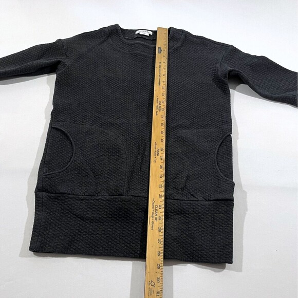 Lacoste Devanlay Waffle Knit Pullover Sweatshirt Sweater Tunic Top Gray Sz 36 - Picture 5 of 10